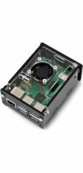 Argon40 Argon NEO 5 M.2 NVMe PCIe skříň pro Raspberry Pi 5 - s ventilátorem a chladičem - hliník - černá