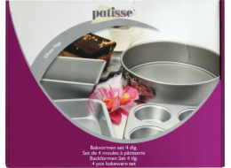 Patisse Patisse - Sada 4 forem na pečení se stříbrným víkem