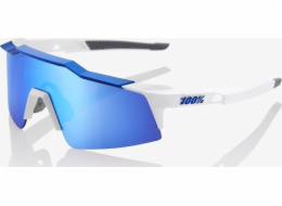 100% Brýle SPEEDCRAFT SL Matně bílá/metalicky modrá - HiPER modré vícevrstvé zrcadlové čočky (modré vícevrstvé zrcadlové čočky, propustnost světla 15 % + čiré čočky, propustnost světla 93 %) (NOVINKA)