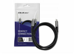 Qoltec Ultrarychlý kabel USB4 | USB-C PD 240W | Thunderbolt 3/4 | 4K | 40 Gb/s | 1 m | Černý