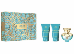 Versace Dylan Turquoise Pour Femme set toaletní voda ve spreji 50ml + tělový gel 50ml + sprchový gel 50ml