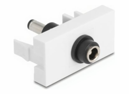 Delock - Easy 45 - zacvakávací modul - DC 5.5 x 2.1 mm (samice) - 1 napájecí zásuvka - 1 modul - bílá