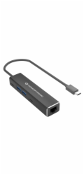 Koncepční AV adaptér CONCEPTRONIC Adaptér USB-C ->RJ45 Gigabit, 2xUSB-C 2xUSB-A sw