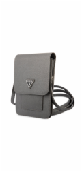 Guess PU Saffiano Triangle Logo Phone Bag Grey Guess prémiový ochranný kryt telefonu vyrobený z kombinace kvalitních a odolných materiálů, které perfektně chrání Váš telefon.