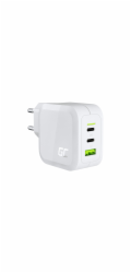 Powergan 65W PD 3.0 QC 3.0 2XUSB-C 1xusB-A Bílá nabíječka