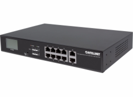 Intellinet Network Solutions Přepínač GIGA 8x POE+ 130W + 2x RJ45 UpLink, LCD (561303)