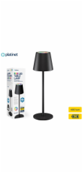 Platinet Stolní lampa STOLNÍ RESTAURAČNÍ LAMPA PLATINET BAROVE LAMPA VODĚODOLNÁ REGULACE IP44 DOBÍJECÍ RGB ČERNÁ