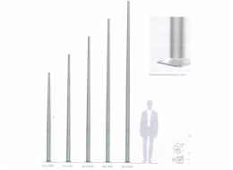 ROSA HLINÍKOVÝ SLOUP SAL-6 ANODIZOVANÝ NEREZ 42207/C4 - 42207/C45