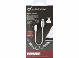 CellularLine Music Enabler z konektora Lightning na 3,5 mm jack, MFI certifikácia, sivý