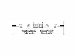 Hama 00205225 adaptér satelitního přijímače, F-zásuvka - F-zásuvka