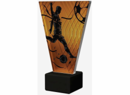 Victoria Sport Viktoria Sport Monochromatická skleněná trofej na mramorovém podstavci - FOTBAL FOOTBALLER