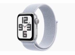 Apple Watch SE GPS 44mm Silver Aluminium Case with Blue Cloud Sport Loop