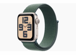 Apple Watch SE GPS 44mm Starlight Aluminium Case with Lake Green Sport Loop