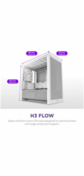 NZXT skříň H3 Flow / microATX / 1x120mm / USB / USB-C / bílá
