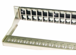 OXnet 19" modulárny patch panel 48port 1U vhodný pre UTP i STP keystony, prazdny bez keystonov, čierny