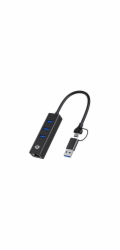 Conceptronic DONN07BA 3-Port-USB-Hub mit Gigabit-Netz