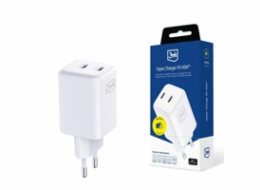 3mk síťová nabíječka - Hyper Charger PD 45W, bílá