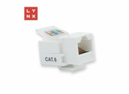 LYNX keystone UTP Cat6, samozařezávací, 90stp., bílý
