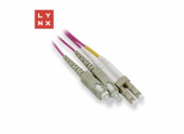 LYNX duplexní patch kabel MM, OM4, LC/SC, 50/125µm, 0,5m