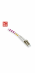 LYNX duplexní patch kabel MM, OM4, LC/LC, 50/125µm, 0,5m