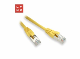 LYNX FTP patch kabel Cat5e PVC, CCA, 0,5m, žlutý (balení obsahuje 10ks)