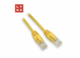 LYNX UTP patch kabel Cat5e, PVC, CCA, 1m, žlutý (balení obsahuje 10ks)