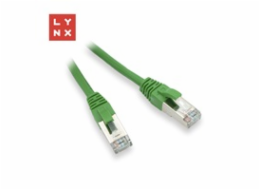 LYNX FTP patch kabel Cat5e PVC, CCA, 0,1m, zelený (balení obsahuje 10ks)