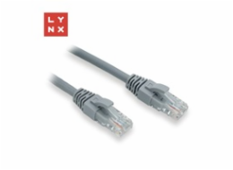 LYNX UTP patch kabel Cat6, PVC, 1m, šedý (balení obsahuje 10ks)