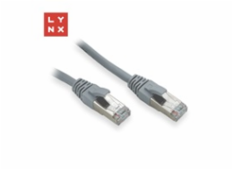 LYNX FTP patch kabel Cat5e PVC, CCA, 1m, šedý (balení obsahuje 10ks)