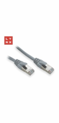LYNX FTP patch kabel Cat5e PVC, CCA, 1m, šedý (balení obsahuje 10ks)