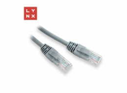 LYNX UTP patch kabel Cat5e, PVC, CCA, 0,1m, šedý (balení obsahuje 10ks)