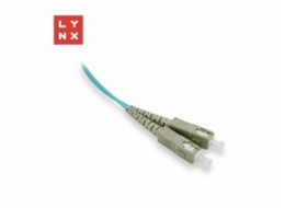 LYNX duplexní patch kabel MM, OM3, SC/SC, 50/125µm, 15m