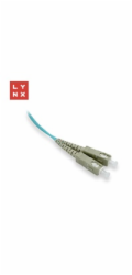 LYNX duplexní patch kabel MM, OM3, SC/SC, 50/125µm, 15m