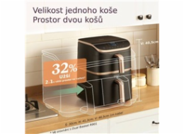 Cosori Turbo Tower Pro chytrá horkovzdušná fritéza 10,8l černá