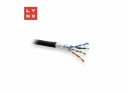 LYNX FTP kabel, Cat5e, PE (Fca), 0,5mm, celoměděný, venkovní, černý, box 305m