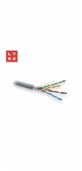 LYNX FTP kabel Cat5e, PVC, 0,5mm, celoměděný, vnitřní, šedý, box 305m