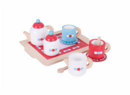 Bigjigs Toys Čajový servis s puntíky 