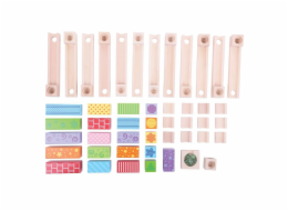 Bigjigs Toys Dřevěná kuličková dráha barevná