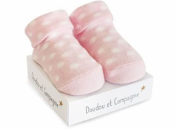 Doudou Ponožky pro holčičku 0-6 měs. 1 pár růžová