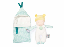 Doudou Jolijou Miminko v navlékací peřince 20 cm tyrkysová