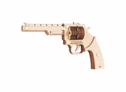 Woodcraft Dřevěné 3D puzzle Zbraň na gumičky Revolver