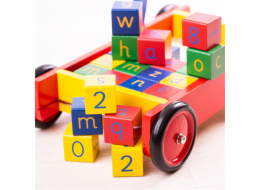Tidlo Vozíček s ABC kostkami 