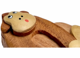 2Kids Toys Dřevěná magnetka velká Opice hnědá