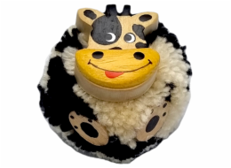 2Kids Toys Dřevěná magnetka velká pompon Kráva