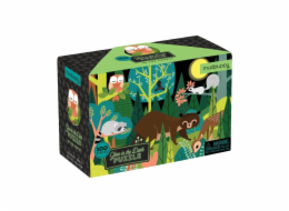 Mudpuppy Puzzle Zvířátka v lese - svítí ve tmě 100 dílků
