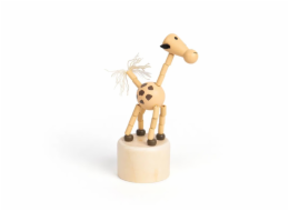 Bigjigs Toys Dřevěná mačkací zvířátka Safari Žirafa