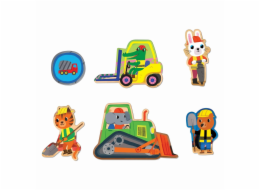 Mudpuppy Podlahové puzzle auta na stavbě 25 dílků