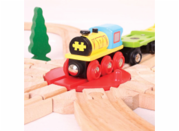Bigjigs Rail Točna s 8 výjezdy - poškozený obal