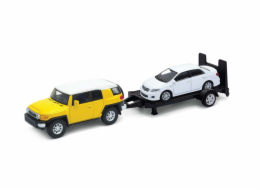 Welly Autovlek Toyota FJ Cruiser + Toyota Corolla 1:34