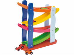 Small Foot Dřevěná závodní dráha 4 autíčka